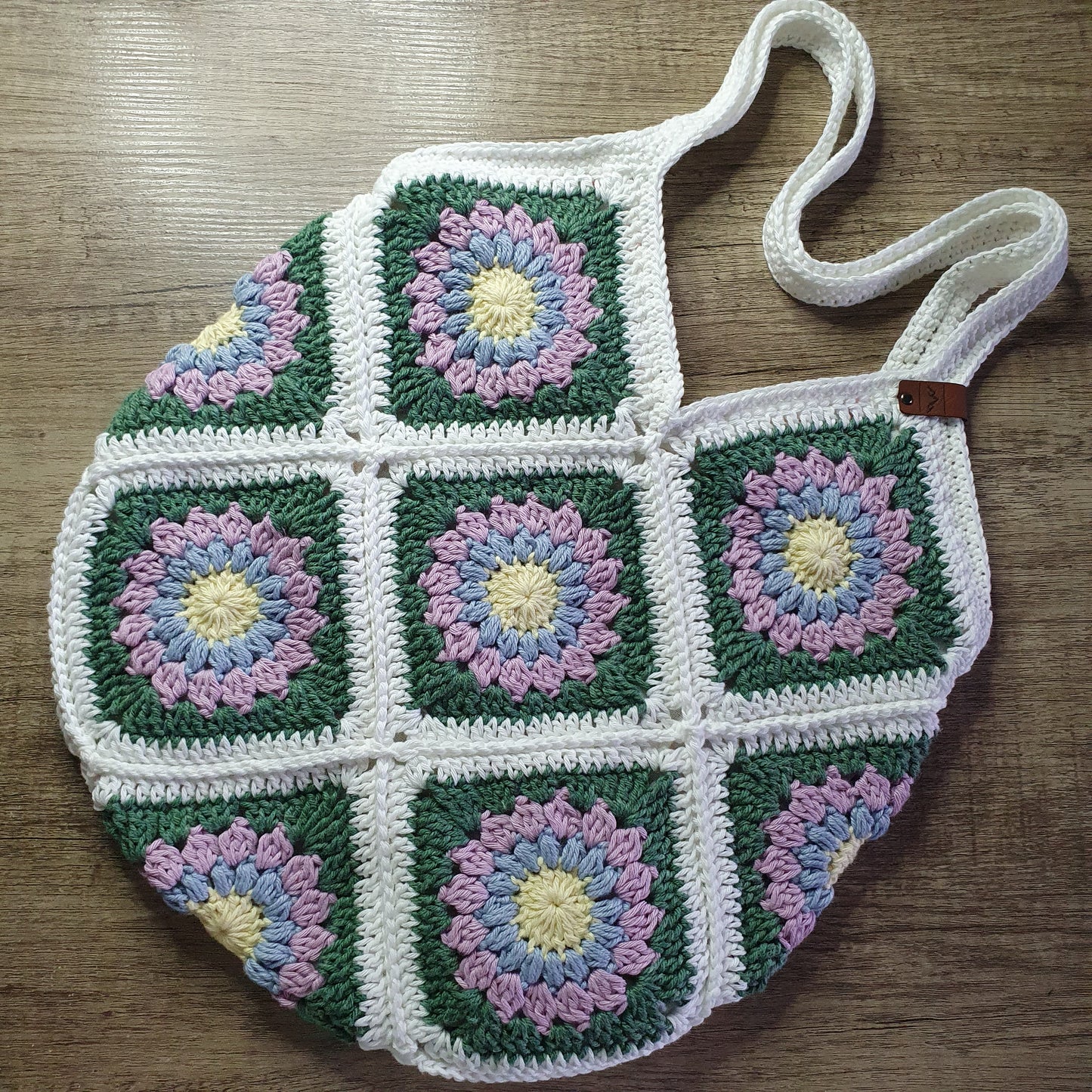 Crochet Tote Bag - 100% Cotton, Cotton Lined