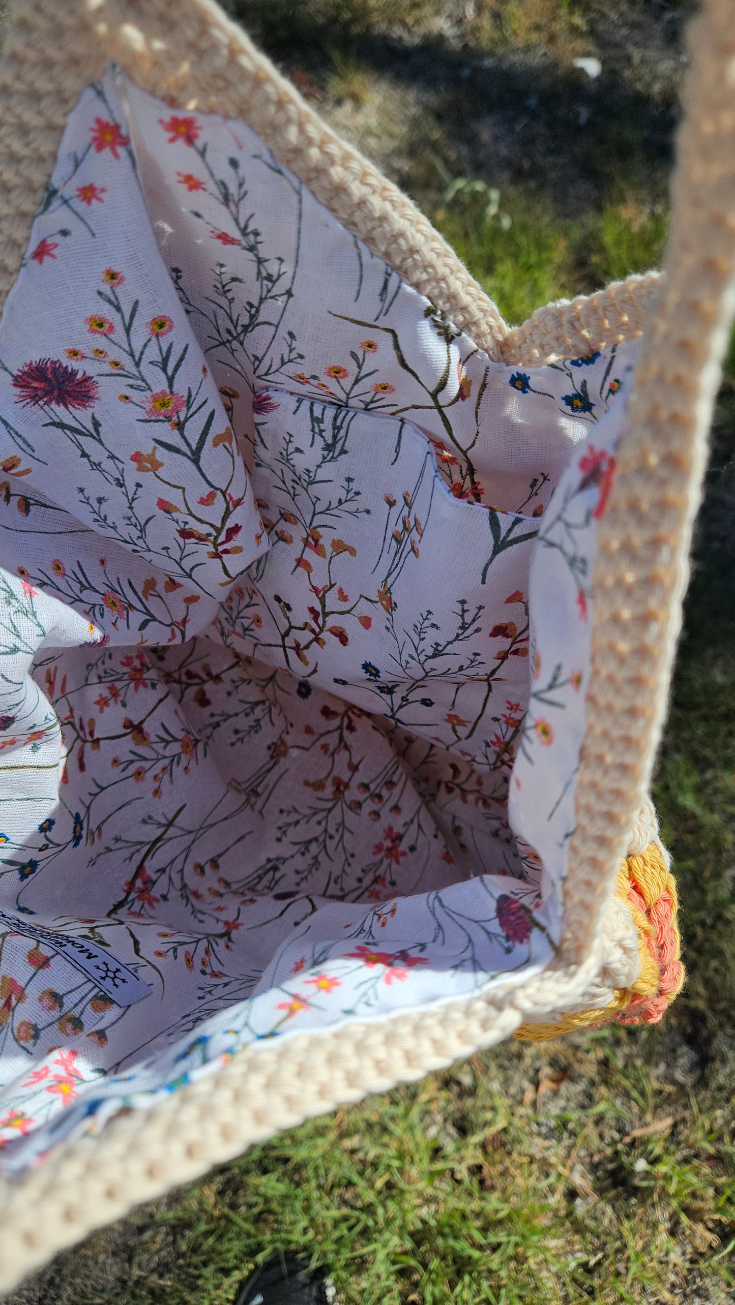 Sunflower Bag - 100% Cotton, Fabric Lined