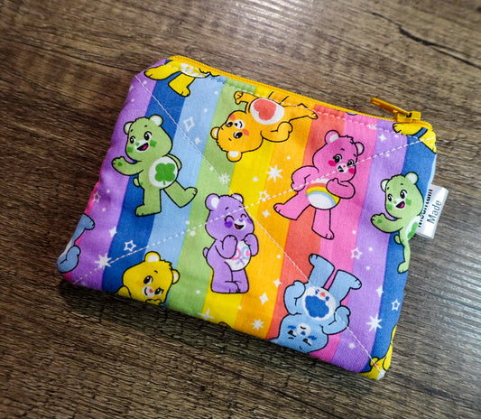 (Small Zipper Pouch - Care Bears / Yellow Lining