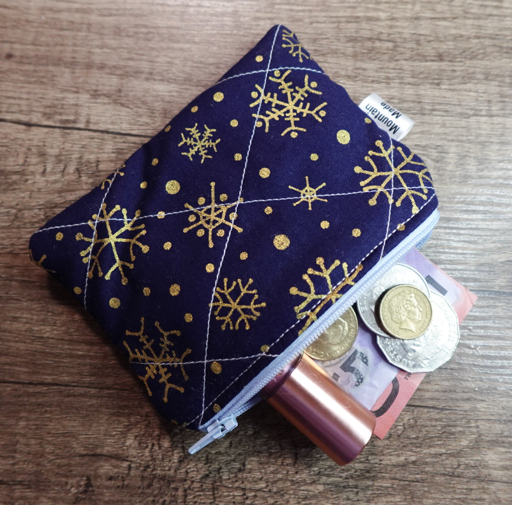 Small Zipper Pouch - Pink Music Notes