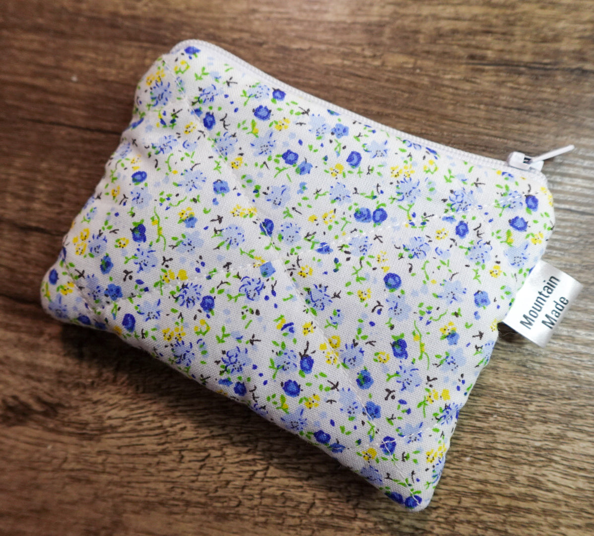 Small Zipper Pouch - Blue Floral