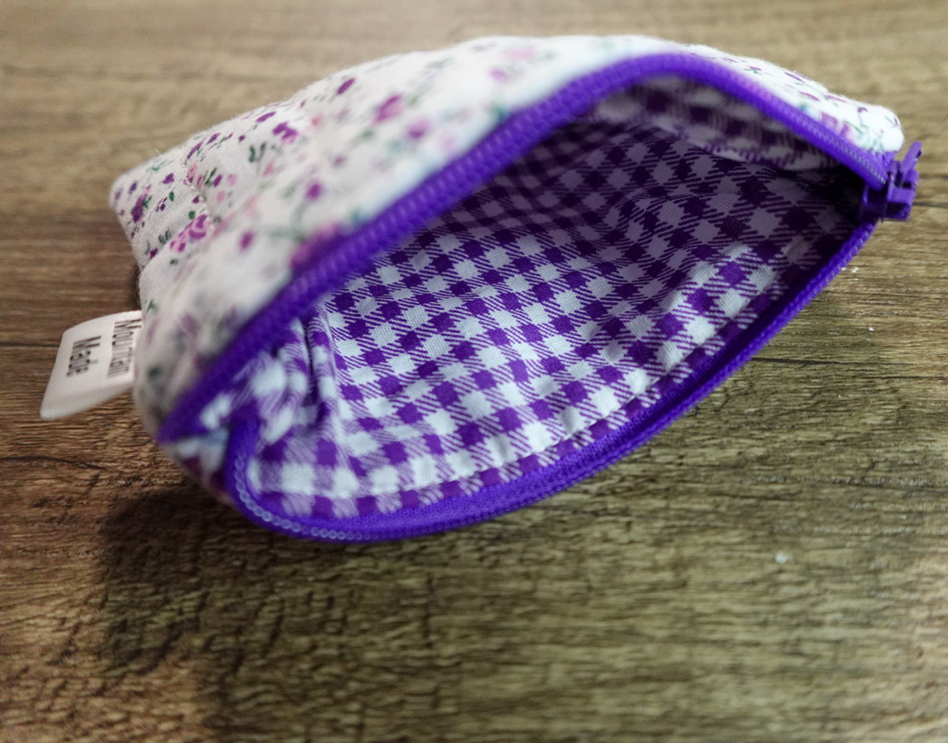 Small Zipper Pouch - Purple Floral